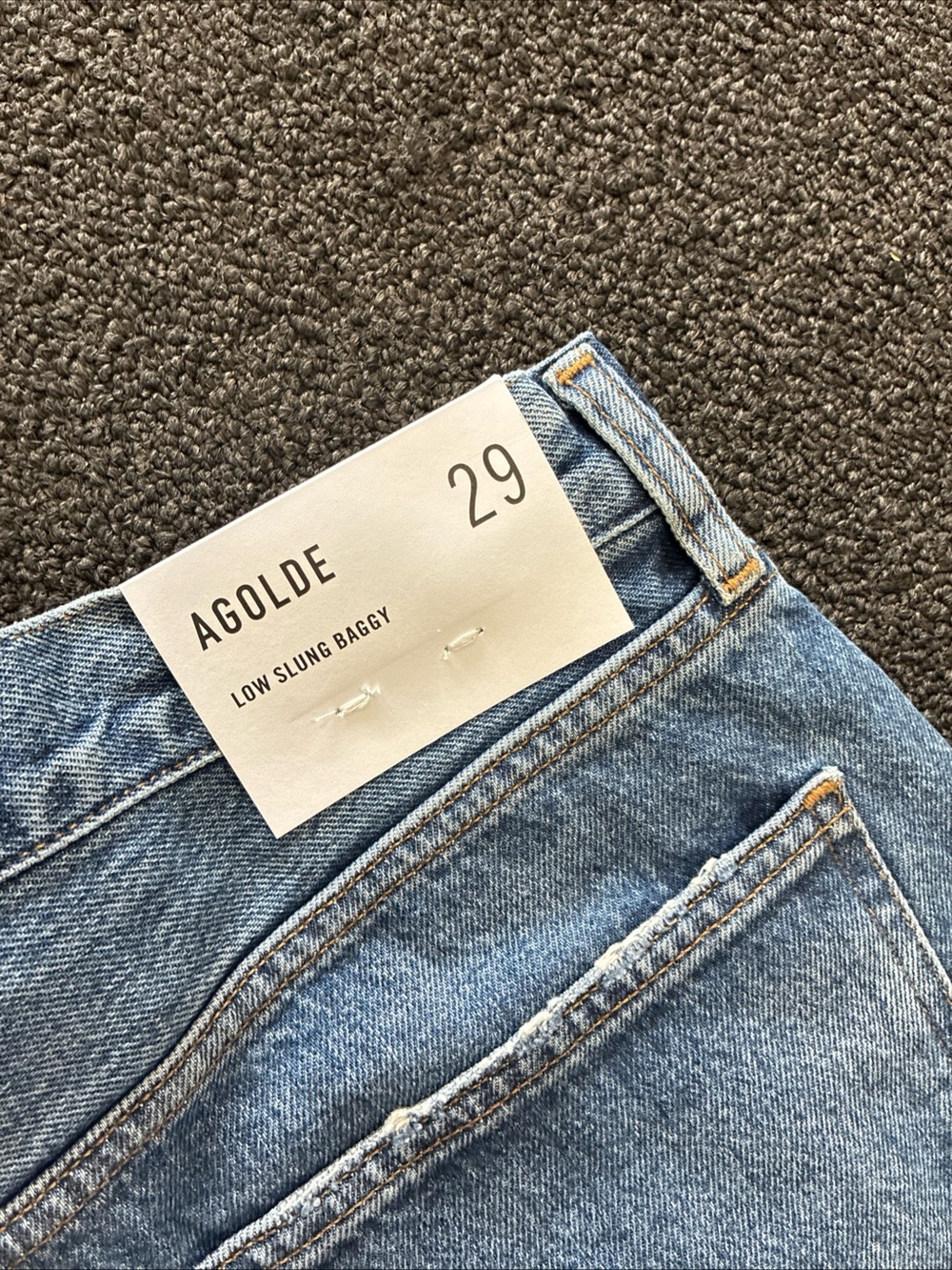 AGOLDE Low Slung Baggy Jeans Women’s Size 29 Blue Relaxed Fit Grunge Denim - Picture 13 of 14